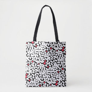 Bolsa Tote Abstrato branco preto