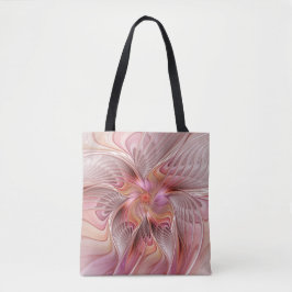Bolsa Tote Abstrato Butterfly Fantasy Fractal Arte Colorida