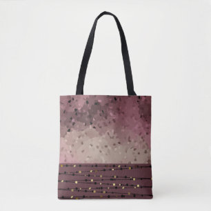 Bolsa Tote Abstrato, castanho, rosa, castanho-rosa