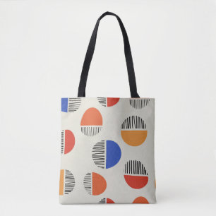 Bolsa Tote Abstrato círculo sem costura, fundo com 