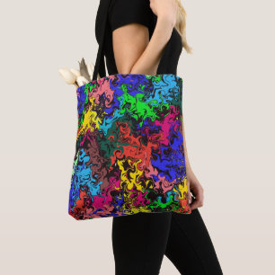 Bolsa Tote Abstrato Colorida Twirly /