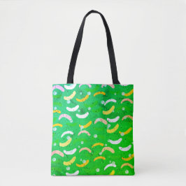 Bolsa Tote Abstrato colorido forma verde-na moda de-arte de m