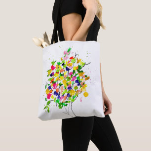 Bolsa Tote Abstrato com cor aquosa