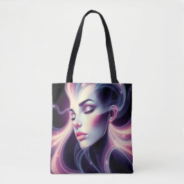 Bolsa Tote Abstrato com Design de Energia Luminosa
