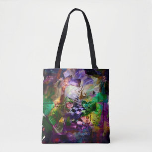 Bolsa Tote Abstrato com símbolos