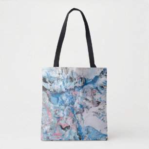 Bolsa Tote Abstrato cor-de-rosa azul brilhante Modelo azul mo