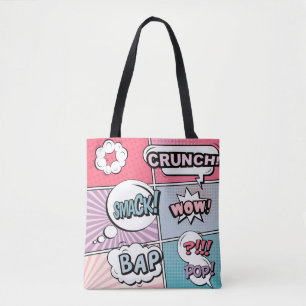 Bolsa Tote Abstrato criativo conceito de banda desenhada esti