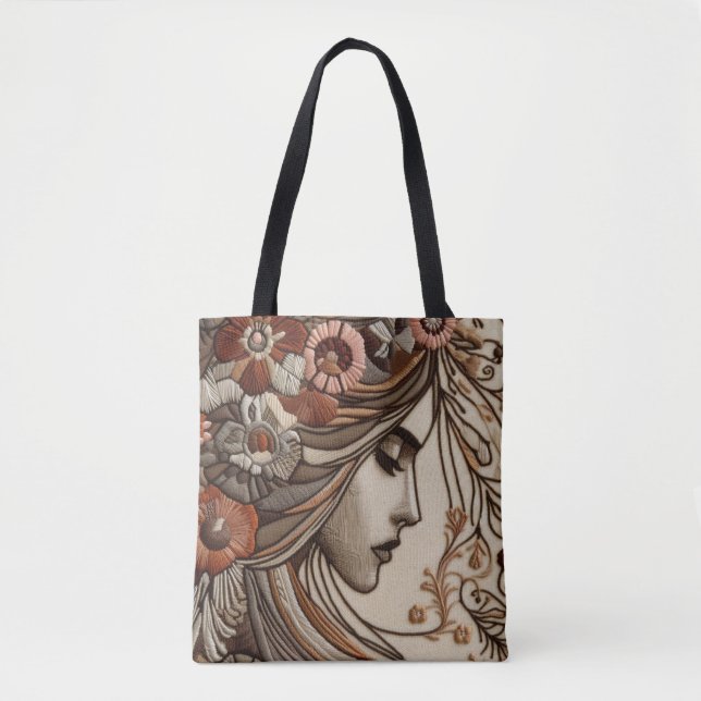 Bolsa Tote Abstrato, Cubismo, Arte Moderna, Saco Cruzado (Frente)