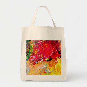 Bolsa Tote Abstrato Da Paleta De Artista Colorido