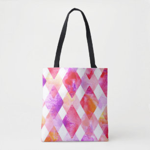 Bolsa Tote Abstrato de Aquarela: Pintado Mão Sem Costura.
