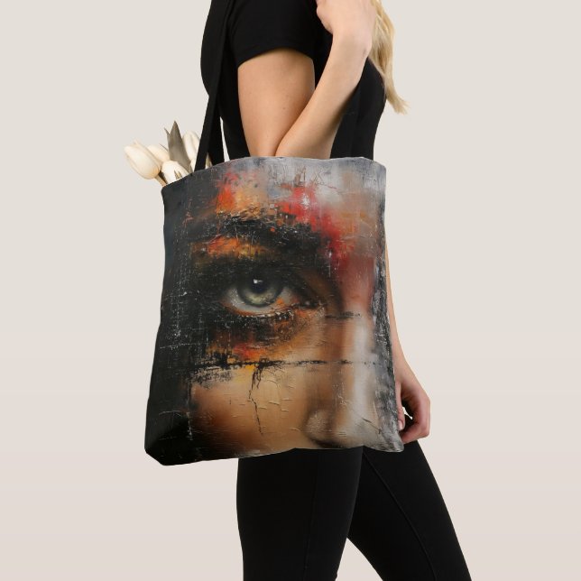 Bolsa Tote Abstrato de Arte (Close Up)