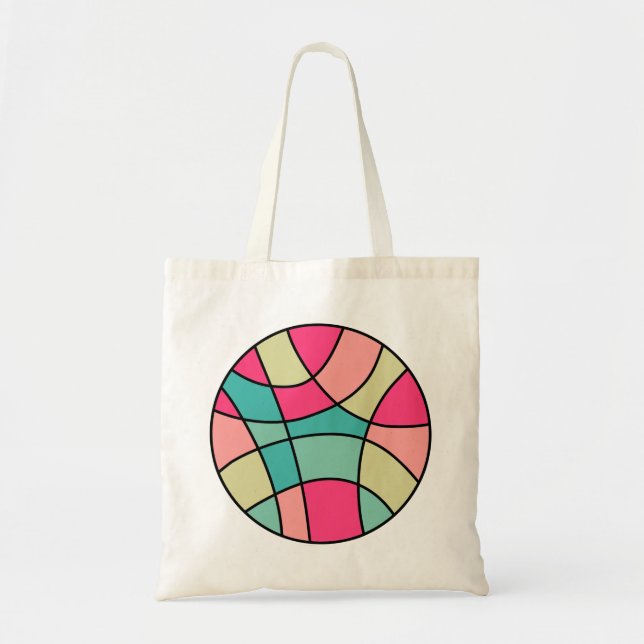 Bolsa Tote Abstrato de cor redonda 160422(06) T-Shirt (Frente)