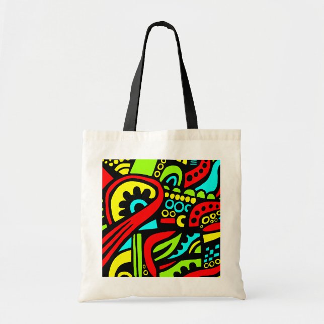 Bolsa Tote Abstrato de desenho animado (Frente)