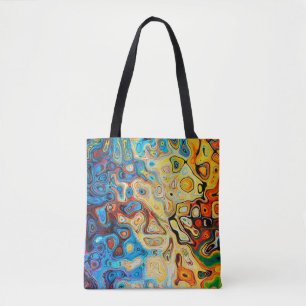 Bolsa Tote Abstrato de estrutura de textura colorida