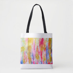 Bolsa Tote Abstrato de filamentos de tintas na parede. Tex mo