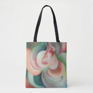 Bolsa Tote Abstrato de flor colorida pintando Georgia O'Keeff
