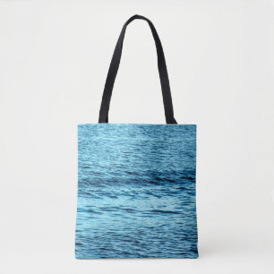 Bolsa Tote Abstrato de fundo de onda de água azul abstrato, a
