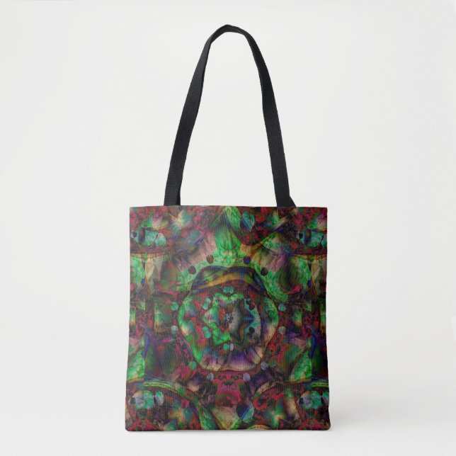 Bolsa Tote Abstrato de Intermitência de Flor bonito (Frente)