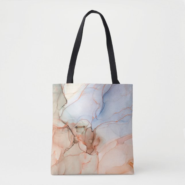 Bolsa Tote Abstrato de luxo: Arte a Tinta Álcool (Frente)