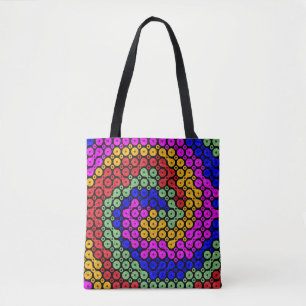 Bolsa Tote Abstrato de matizes interligados