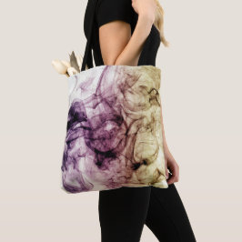 Bolsa Tote Abstrato de poeira Enfumaçado marrom púrpura