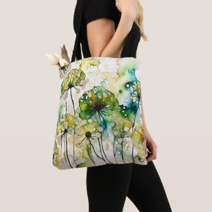Bolsa Tote Abstrato de rendas e bolhas da Rainha Anne