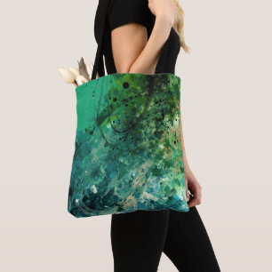 Bolsa Tote Abstrato de ruído verde