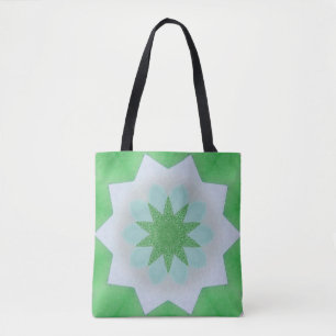 Bolsa Tote Abstrato de vidro do mar verde