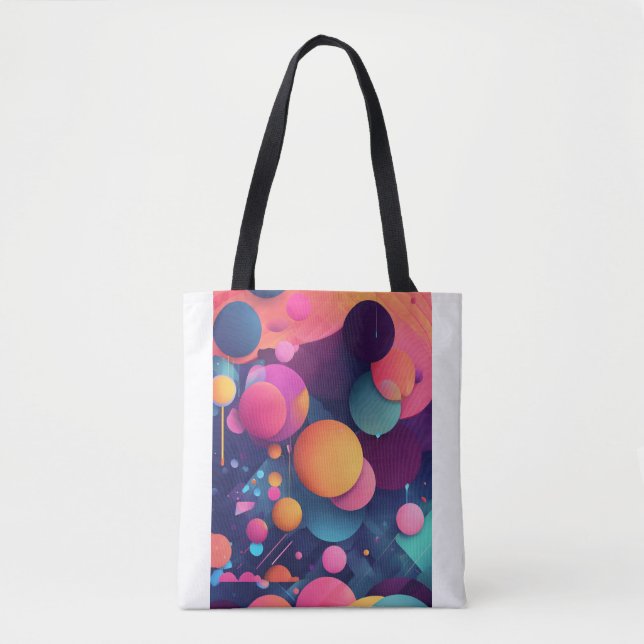 Bolsa Tote "Abstrato Divertido - Saco de Padrões de Cartoon C (Frente)