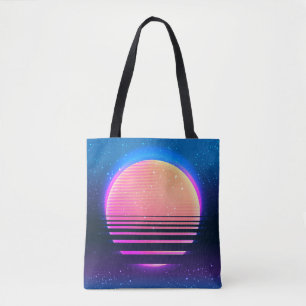 Bolsa Tote Abstrato do estilo geométrico de vintage dos anos