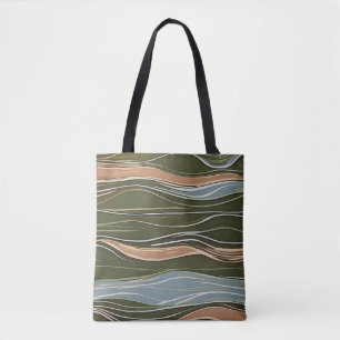 Bolsa Tote Abstrato do lago de outono de Chic boho