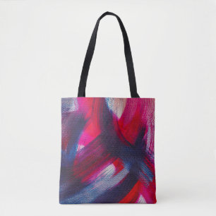 Bolsa Tote Abstrato e saco de tota de pintura acrílica colori