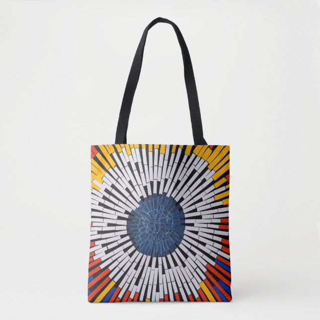 Bolsa Tote Abstrato em fita—Starburst (Frente)