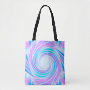 Bolsa Tote Abstrato espiral pastel líquido cor púrpura impres