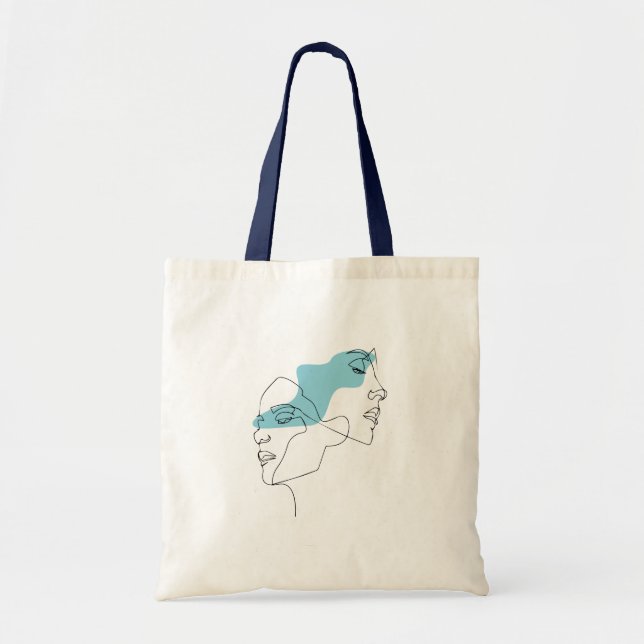 Bolsa Tote Abstrato Facescape (Frente)