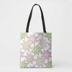 Bolsa Tote Abstrato floral flores românticas desenho animado