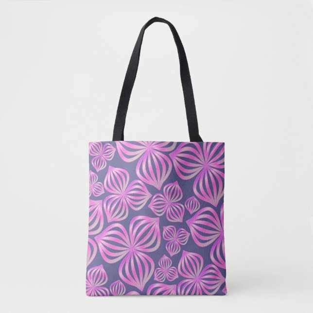 Bolsa Tote abstrato flores perfeitamente cor-de-rosa + suas i (Frente)