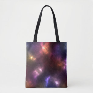 Bolsa Tote Abstrato Galaxy Constellations Arte Digital: II