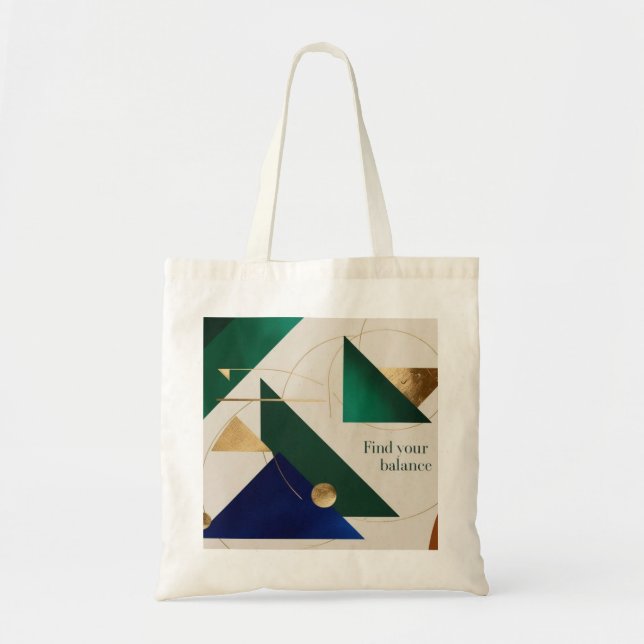 Bolsa Tote Abstrato Geométrica Arte Moderna Mínima (Frente)