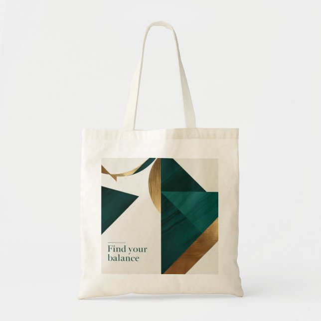 Bolsa Tote Abstrato Geométrica Arte Moderna Mínima (Frente)