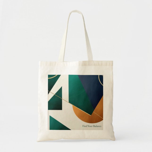 Bolsa Tote Abstrato Geométrica Arte Moderna Mínima (Frente)