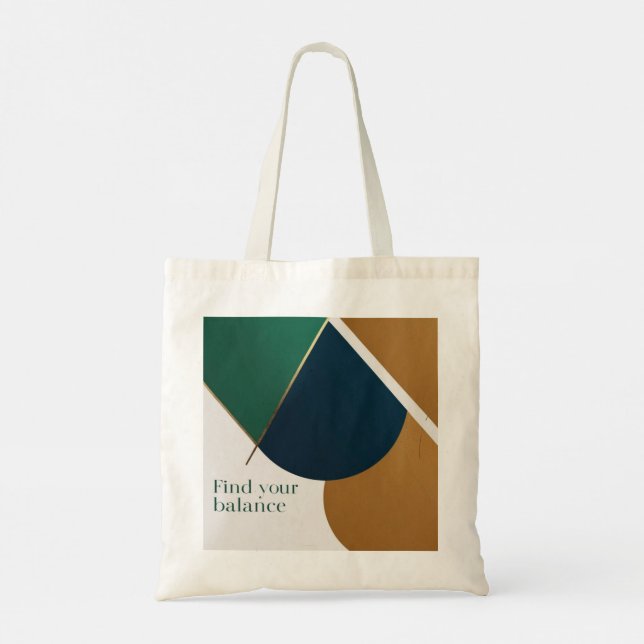 Bolsa Tote Abstrato Geométrica Arte Moderna Mínima (Verso)