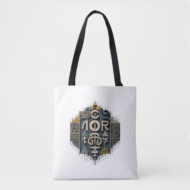 Bolsa Tote Abstrato Geométrico (Frente)
