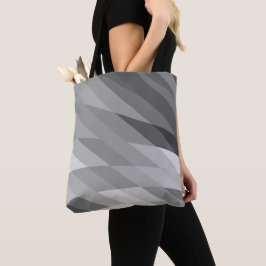 Bolsa Tote Abstrato geométrico em preto e Cinza