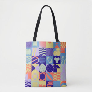 Bolsa Tote Abstrato geométrico feito com formas simples