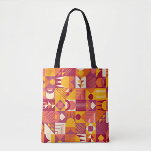 Bolsa Tote Abstrato geométrico forma o padrão sem soldadura