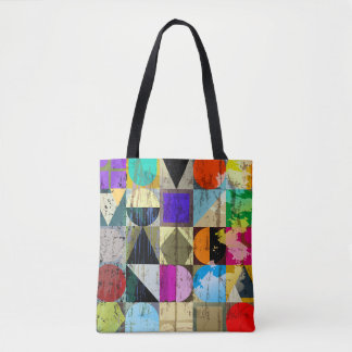 Bolsa Tote Abstrato Geométrico: Traços e Placas