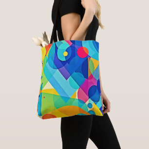 Bolsa Tote Abstrato Geométrico Vibrante