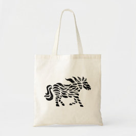 Bolsa Tote Abstrato Horse Woodblock Impressão Totoag