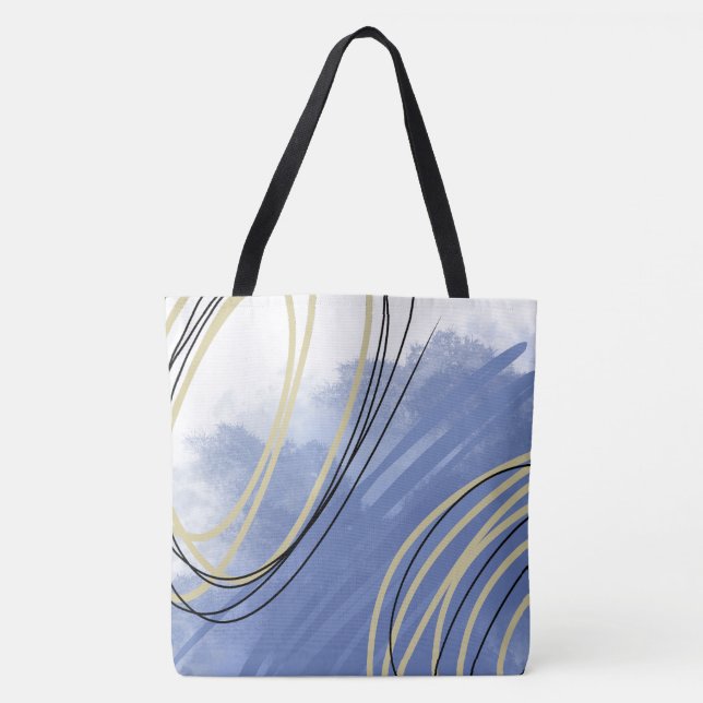 Bolsa Tote Abstrato Inspirado na praia (Frente)